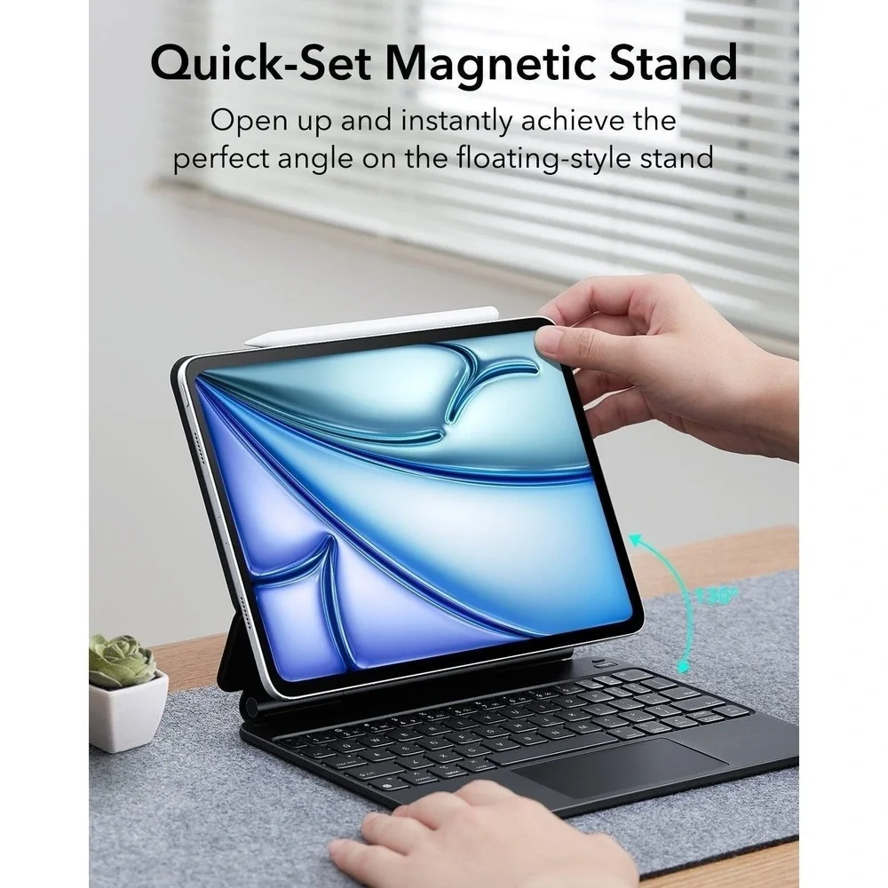 ESR iPad Air 13 Inch Case Keyboard (M3/M2, 2025/2024) & iPad Pro 12.9 inch (6/5/